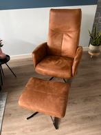 Relax fauteuil camel microleer, Huis en Inrichting, Fauteuils, Ophalen, Zo goed als nieuw, 50 tot 75 cm, Leer