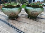 2 Antieke KLM Staffordshire jardinières- Perfect!, Antiek en Kunst, Antiek | Keramiek en Aardewerk, Ophalen of Verzenden