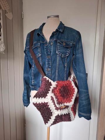 Gehaakte Hexagon Handtas - Aubergine & Paars beschikbaar voor biedingen