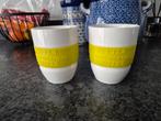 Koffie/ thee mok met antislip band collection PUUR 2 stuks, Huis en Inrichting, Keuken | Servies, Ophalen of Verzenden, Zo goed als nieuw