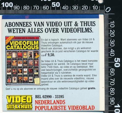 Sticker: Video Uit en Thuis - Nederlands populairste videobl, Verzamelen, Stickers, Zo goed als nieuw, Overige typen, Ophalen of Verzenden