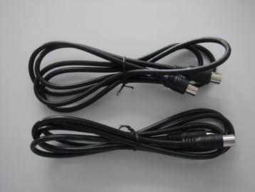 2x 1,5 mtr Coax (verleng) kabel 3C-2V  beschikbaar voor biedingen