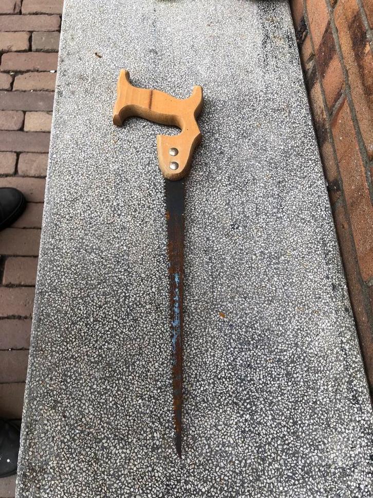 Oude handzaag, Doe-het-zelf en Verbouw, Gereedschap | Handgereedschap, Gebruikt, Ophalen of Verzenden