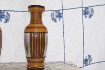 Vazen ( Bekleed met rotan ( Aziatisch beschikbaar voor biedingen