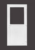 Gezocht: Kunststof deurkozijn en raamkozijn met glas, Doe-het-zelf en Verbouw, Kunststof, Raamkozijn, Gebruikt, 75 tot 150 cm