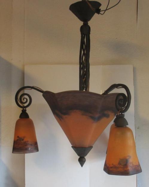 mooie art deco pate de verre lamp Degue speciale coup 6, Antiek en Kunst, Antiek | Lampen, Ophalen