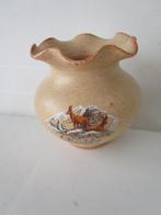 Vintage Terracotta aardewerk vaas wintertafereel Le Chamois, Ophalen, Overige kleuren, Aardewerk of Porselein, Zo goed als nieuw