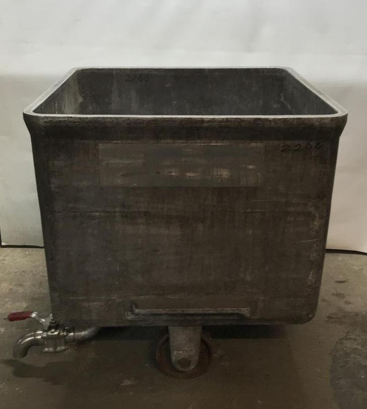 Opvangkar voor vloeistof met RVS uitlaat, 70x70x70 cm, Auto diversen, Autogereedschap, Gebruikt, Ophalen