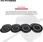 PH Fitness Bumper Plates 20KG Set 50mm - 2 STUKS, Ophalen, Benen, PH fitness, Overige typen