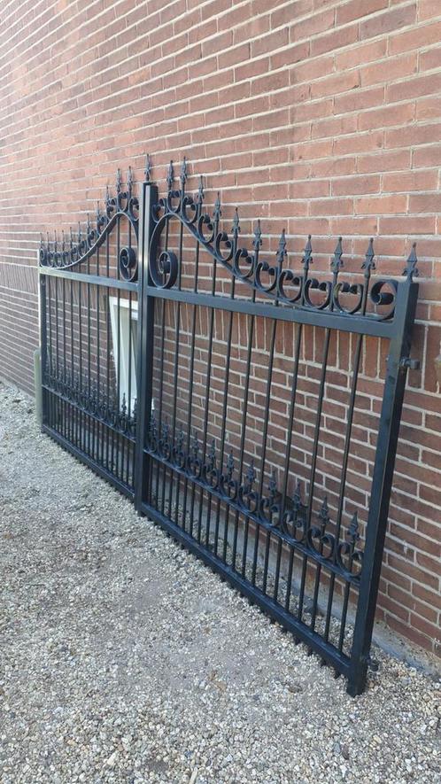 Smeedijzeren poort 3.20m, Tuin en Terras, Tuinhekken en Hekwerk, Gebruikt, Sierhekwerk, IJzer, Ophalen