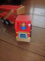 houten speelgoed vrachtwagen voor auto transport, Ophalen, Gebruikt