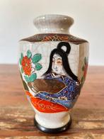 Vaas - porselein - Satsuma - Japan - handbeschilderd, Antiek en Kunst, Antiek | Porselein, Ophalen of Verzenden