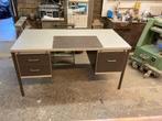 Stalen kantoortafel antiek TEAB, Ophalen, Gebruikt, IJzer