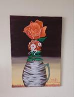 Schilderij op doek vintage 70 x 50 cm., Antiek en Kunst, Ophalen of Verzenden