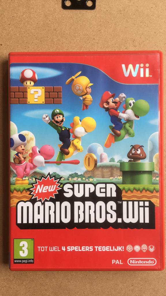 New Super Mario Bros., Wii, Spelcomputers en Games, Games | Nintendo Wii, Zo goed als nieuw, Platform, 3 spelers of meer, Vanaf 3 jaar