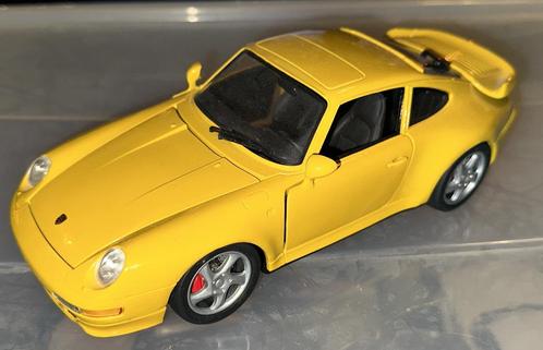 Porsche Carrera 911 Turbo ANSON 1:18 geel zgan, Hobby en Vrije tijd, Modelauto's | 1:18, Zo goed als nieuw, Auto, Anson, Ophalen