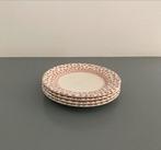 Eit England ontbijtborden gebaksbordjes rood bloemmotiefje, Gebruikt, Ophalen of Verzenden, Bord(en), Overige stijlen