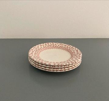 Eit England ontbijtborden gebaksbordjes rood bloemmotiefje beschikbaar voor biedingen