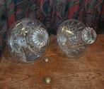 2 LIGGENDE KRISTALLEN KARAF, Antiek en Kunst, Antiek | Glas en Kristal, Ophalen