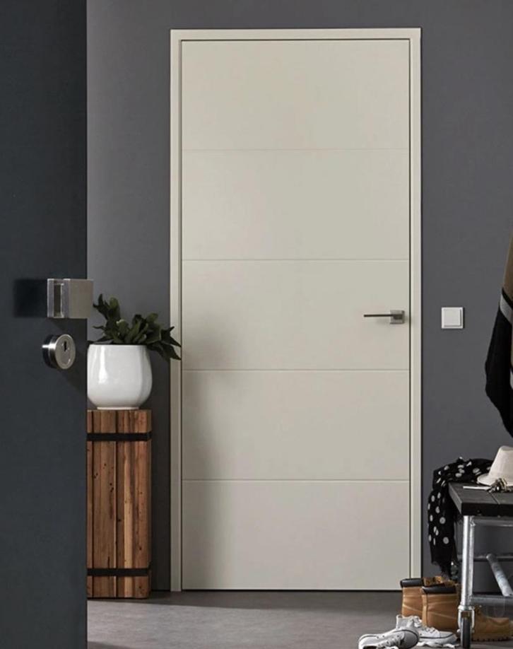 Moderne budget binnendeur in stomp en opdek, Doe-het-zelf en Verbouw, Deuren en Horren, Nieuw, Binnendeur, 200 tot 215 cm, 80 tot 100 cm