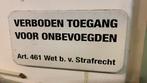 Metalen bordje “verboden toegang”, Ophalen of Verzenden