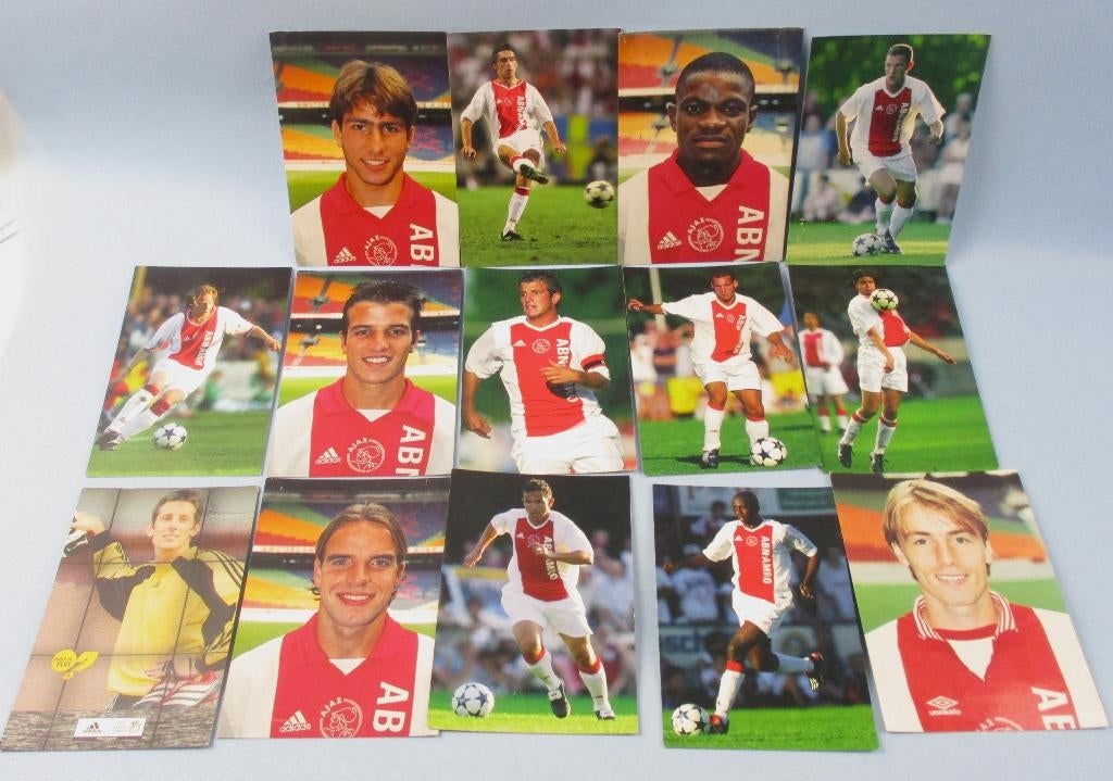 14 kaarten Ajax De Ajacied Fotokaart, Ophalen of Verzenden, Zo goed als nieuw, Ajax, Poster, Plaatje of Sticker
