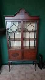 Antieke vitrinekast - circa 1900 - mahonie, Antiek en Kunst, Antiek | Meubels | Kasten, Ophalen