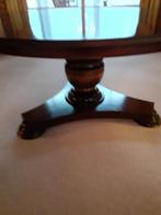 Chique ronde salontafel notenhout gepolitoerd, Antiek en Kunst, Ophalen