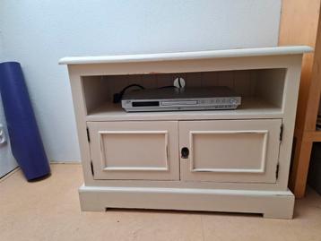TV kastje, bijzet kastje room wit massief hout