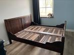 Handgemaakt essenhouten bed met auping bedbodem., Huis en Inrichting, Slaapkamer | Bedden, Gebruikt, Tweepersoons, Ophalen of Verzenden