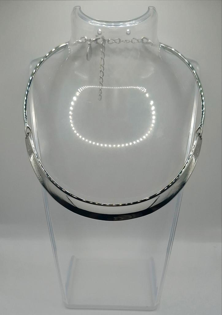 TOENGA collier - zilverkleurig, Sieraden, Tassen en Uiterlijk, Kettingen, Nieuw, Overige materialen, Zilver, Verstelbaar, Ophalen of Verzenden