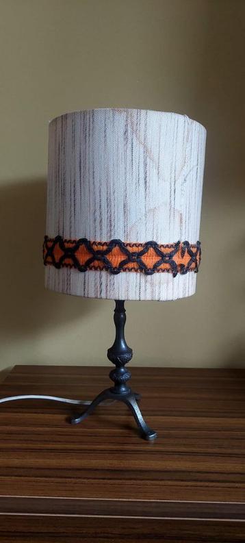 Vintage retro lamp jaren 70 oranje bruin beschikbaar voor biedingen
