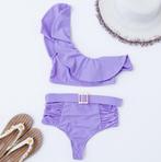 Paarse schouder bikini riem high waist dames vrouwen, Verzenden, Nieuw, Paars, Bikini