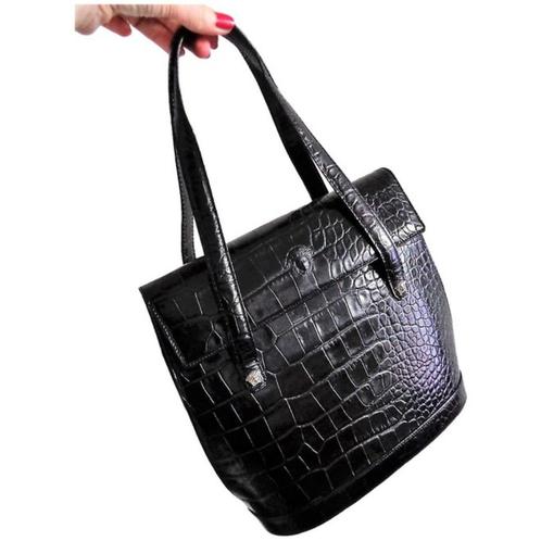 Gianni VERSACE couture leren tas, zwart, origineel, Sieraden, Tassen en Uiterlijk, Tassen | Damestassen, Zo goed als nieuw, Handtas