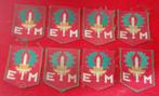 8 x Stoffen mouwembleem: 7 December Divisie, Verzamelen, Militaria | Algemeen, Ophalen of Verzenden, Landmacht, Nederland, Embleem of Badge