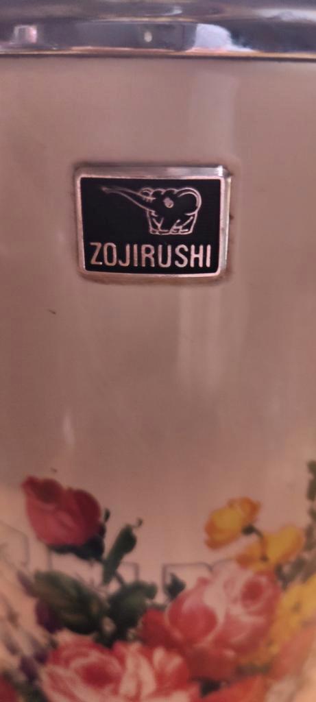 Vintage Zojirushi thermoskan met bloemen, Verzamelen, Retro, Huis en Inrichting, Ophalen