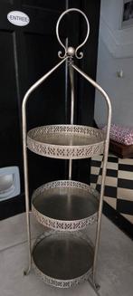 Zilverkleurige metalen Etagere, Huis en Inrichting, Woonaccessoires | Etagères, Ophalen, Zo goed als nieuw