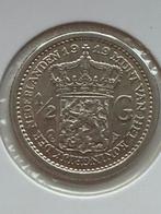 Nederland. Wilhelmina. 1/2 gulden 1919. FDC, ½ gulden, Zilver, Ophalen of Verzenden, Koningin Wilhelmina