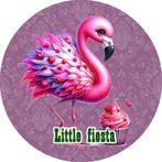 L267 ouwel flamingo 20x4,7cm eetbare cupcake rondjes vers, Ophalen of Verzenden, Nieuw, Cupcakes, Versiering