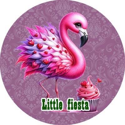 L267 ouwel flamingo 20x4,7cm eetbare cupcake rondjes vers, Hobby en Vrije tijd, Taarten en Cupcakes maken, Nieuw, Versiering, Cupcakes