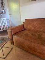 Fluweel Leer Look bank 3zits 250cm br, Huis en Inrichting, Ophalen, Zo goed als nieuw, Leer, 200 tot 250 cm