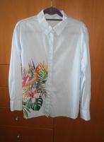 Mooie blouse mt M blauw/wit met print als nieuw., Maat 38/40 (M), Blauw, Ophalen of Verzenden, Zo goed als nieuw