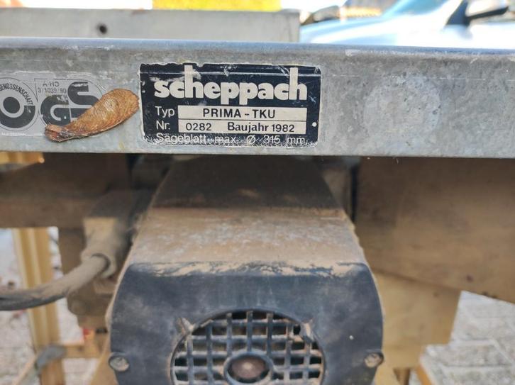 Scheppach Zaagtafel 380V/ 400v -, Doe-het-zelf en Verbouw, Gereedschap | Zaagmachines, Gebruikt, Cirkelzaag, 1200 watt of meer