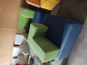 Zitelementen 2 stuks groen/blauw beschikbaar voor biedingen
