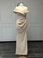 Galajurk beige stretch stof, Kleding | Dames, Gelegenheidskleding, Ophalen of Verzenden, Zo goed als nieuw, Beige, Galajurk