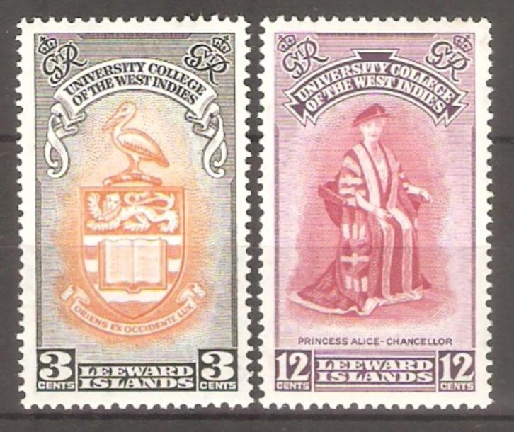 Leeward Isl PF+PL SG 123-124 Omnibus 1951, Postzegels en Munten, Postzegels | Amerika, Postfris, Midden-Amerika, Verzenden