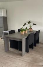 Complete Inboedel - Grijze Servieskast, Tafel + Meer!, Huis en Inrichting, Tafels | Eettafels, Gebruikt, 100 tot 150 cm, Ophalen of Verzenden