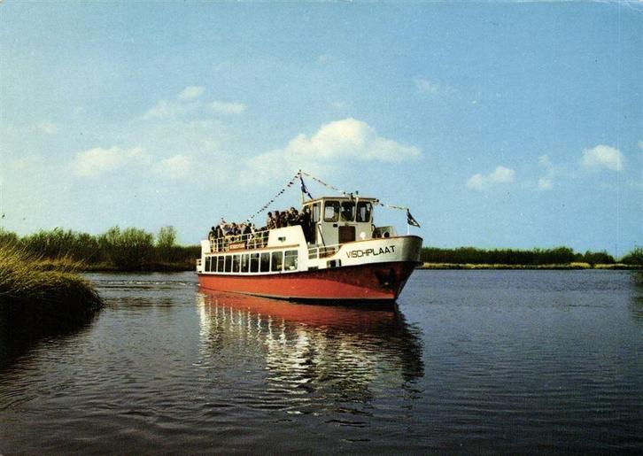 Rondvaartbedrijf Biesboschtours, Lage Zwaluwe - Vischplaat -, Verzamelen, Ansichtkaarten | Nederland, Gelopen, Utrecht, Voor 1920