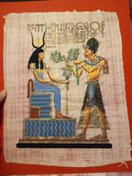 Egyptische schilderijen op papyrus met certificaat., Antiek en Kunst, Kunst | Niet-Westerse kunst, Ophalen of Verzenden