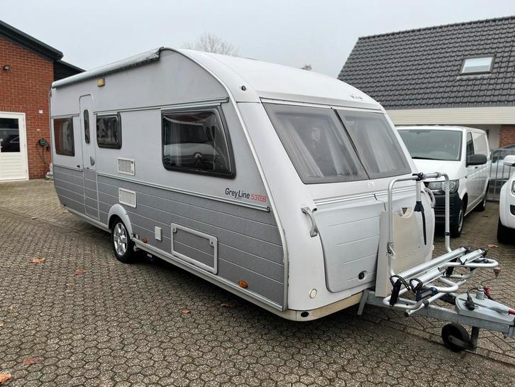 Caravan Kip greyline 53teb, Caravans en Kamperen, Caravans, Bedrijf, tot en met 4, Rondzit, Kip, 5 tot 6 meter, Luifel, Ophalen
